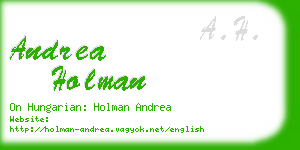 andrea holman business card